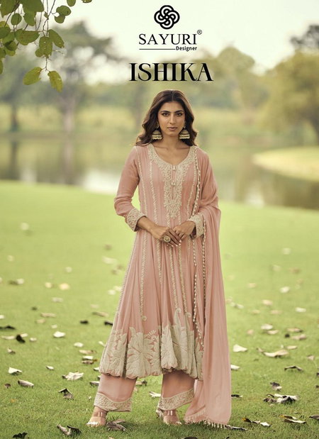 Ishika By Sayuri Georgette Embroidery Surat Readymade Suits Wholesale Market
